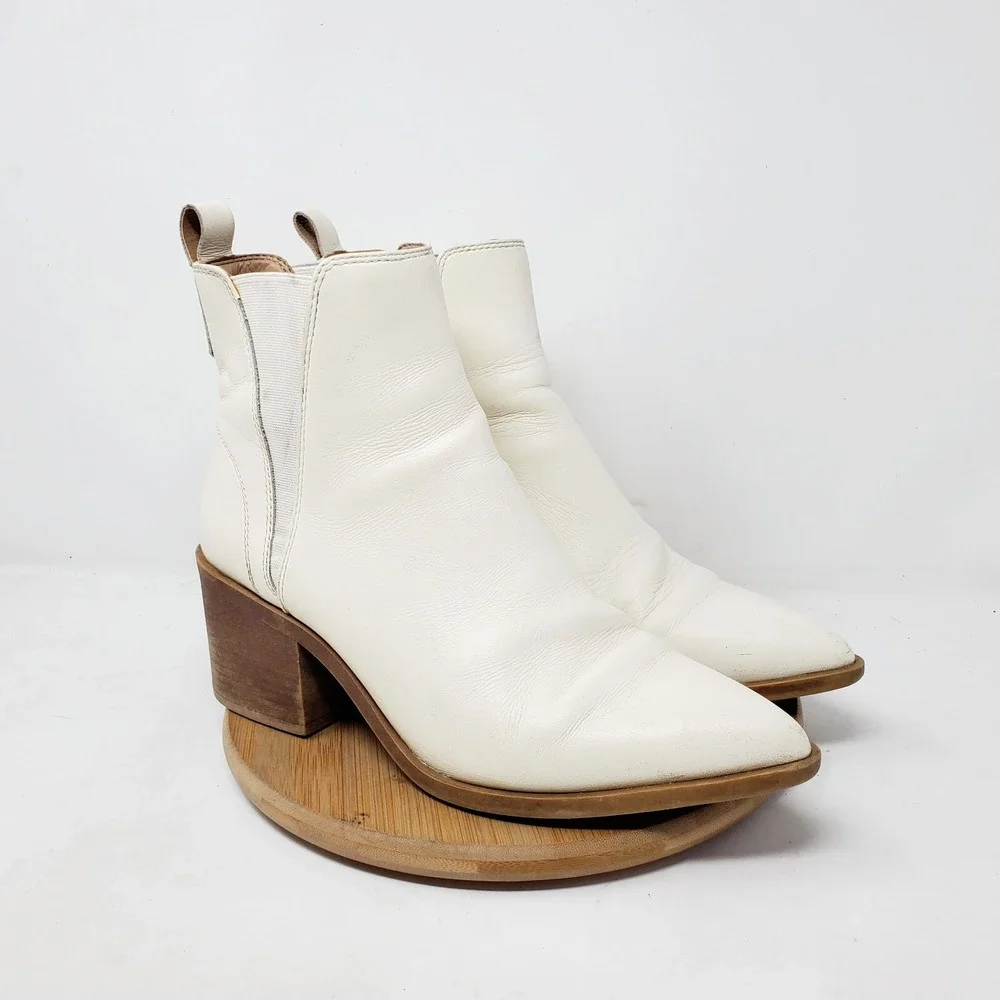 Steve Madden Ankle Boots Womens 9 Audience Bone Western Chelsea Shoes‎ Bootie